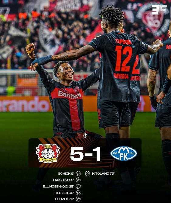 勒沃庫(kù)森全勝晉級(jí)！歐聯(lián)杯16強(qiáng)門票已拿下